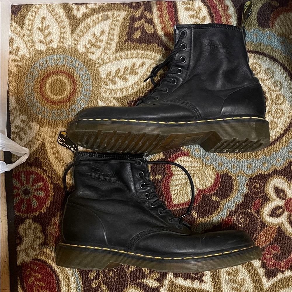 Dr. Martens Black Leather Men's Boots